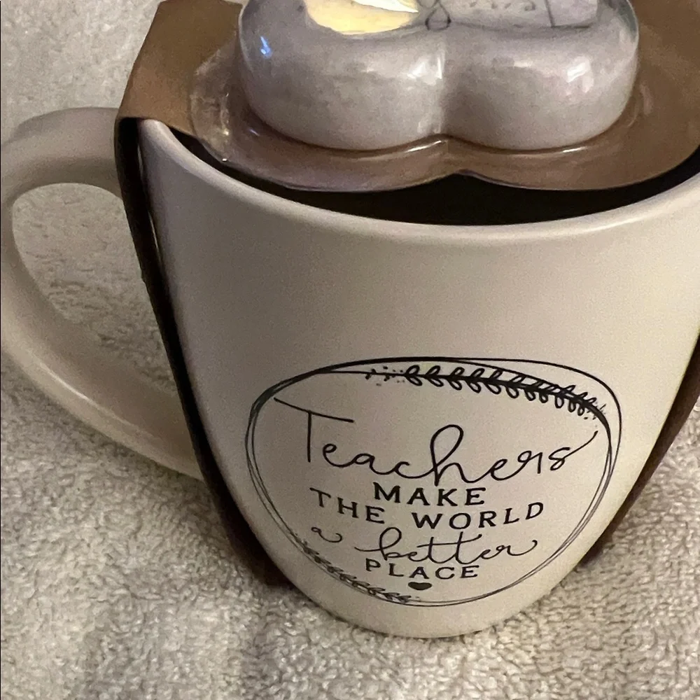 Heartfelt Teacher Mug with Stone Accent